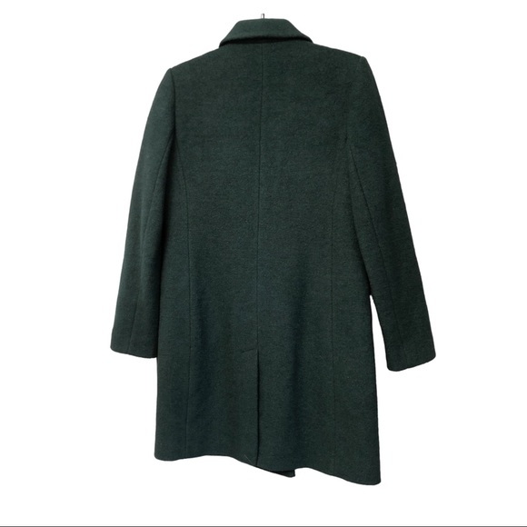 Sam Edelman Womens Green Wool Blend Midi Pea Coat Outerwear Size 8 - Picture 4 of 10